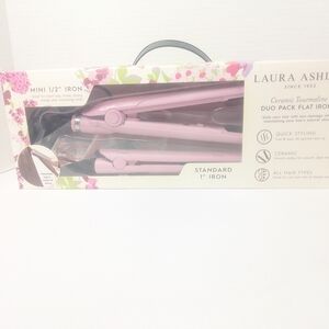 Laura Ashley Pink Ceramic Tourmaline Flat Iron Duo